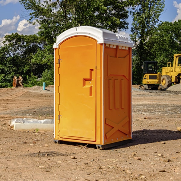 how often are the porta potties cleaned and serviced during a rental period in Richland Iowa